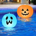 Ecocc【In stock】 16 inch remote control inflatable lighted ball LED lighted floating ball outdoor Halloween party patio hanging lights Spot delivery. 