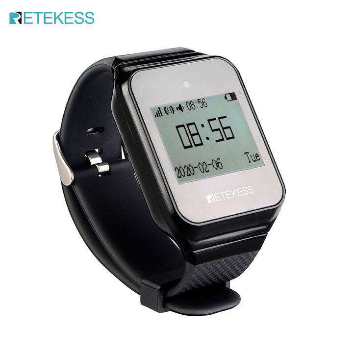 Retekess TD108 Calling System 72H Waiter Watch Receiver Portuguese English Rechargable in Hotel Coffee Hospital Outdoor Table Private Room