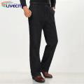 Men High-stretch Jeans Comfortable Slim Fit Men's Jeans with Elastic Waist Pockets Perfect for Mid-aged Fathers Ankle-length Casual Trousers Soft Men Jeans.