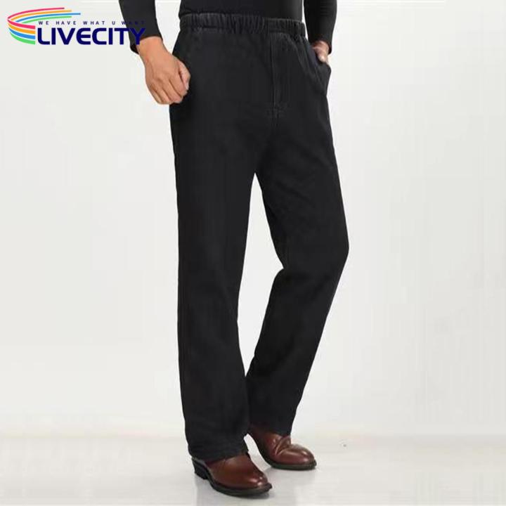 Men%20High-stretch%20Jeans%20Comfortable%20Slim%20Fit%20Men's%20Jeans%20with%20Elastic%20Waist%20Pockets%20Perfect%20for%20Mid-aged%20Fathers%20Ankle-length%20Casual%20Trousers%20Soft%20Men%20Jeans%20-%20Image%207
