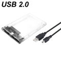 USB TYPE-C 2.0/3.0/3.1 Transparent Tool Free 2.5 Inch Gen2 10/5Gbps SATA III External Hard Drive HDD Enclosure SSD Case Box UASP. 