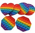 1pcs Random Pack Poppet Pop It Fidget Toys, Push Pop Bubble Fidget Sensory Toy, Autism Special Needs Silicone Stress Relief Toy, Great Fidget Toy for Kids and Adults (Set of 1) (Random). 