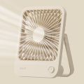 JISULIFE FA26 Small Desk Fan Ultra Quiet Table Fan 4500mAh USB Rechargeable Strong Airflow Cooling Fan With 4 Speed Powerful Wind Offices Fan.