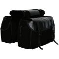 Bicycle Canvas Panniers Water-Resistant Storage Bag,Black. 