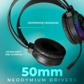 JEDEL GH558 Ear RGB gaming Wired Headphone with ANC Microphone.