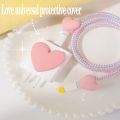 Love Set Cute Pattern Charger DIY for Android Charger Universal style data cable protector cover for Samsung Charger. 