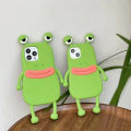 Sroof  Case  For iPhone 6 7 8 11 12 13 14 15 16 Pro 7 8 14 15 Plus 12 Mini 13 Mini X XR XS Max Fun and funny cartoon cute green frog silicone soft shell anti drop phone case back cover. 