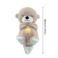 Schlummerotter Sleep Cute Plush Toys Breathing Schlummer Otter Music Glowing Plushie Soft Stuffed Animals Baby Sleep Dolls Gift. 