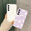 A55 Elegant Daisy Silicone Phone Case For Samsung A55 A54 A35 A34 A24 A15 A14 A05S A04S M14 Thin shatterproof Back Cover.