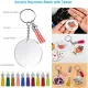 Acrylic Keychain Blank Set, Transparent Round Acrylic Blank Bulk (5 Inches), Suitable for Vinyl Resin Craft Project DIY. 