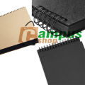 Black Sketch Book  (Spiral) Good Quality For Drawing Painting Size A5, A4, A3. 