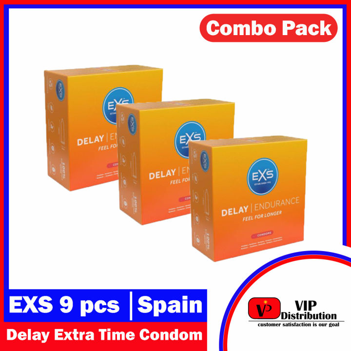 EXS Delay Endurance Extra Time Condom Combo Pack-3x3= 9pcs Condom ...