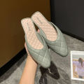 Slippers PVC outer wear casual plastic pointed lazy Baotou slippers women. 