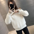 Doll Collar Sweater Women's Loose Outer Wear New Autumn and Winter Cute Sweet Fashion Sweater Age-Reducing Top.