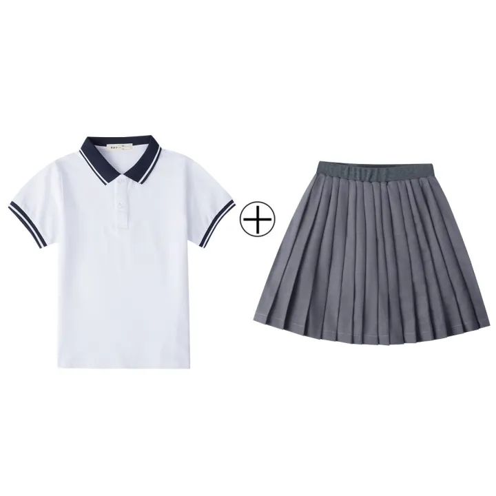Elementary%20and%20junior%20high%20school%20students%20school%20uniforms%20summer%20clothes%20white%20t-shirts%20boys%20children's%20polo%20shirts%20short%20sleeves%20girls%20high%20school%20students%20graduation%20photo%20class%20uniforms%20-%20Image%207