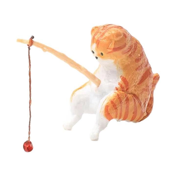 Fishing%20cat%20Car%20Interior%20Decoration%20Cute%20Resin%20With%20Pipe%20Glasses%20Auto%20Rearview%20Mirror%20Pendant%20Air%20outlet%20For%20Car%20Accessorie%20A9F6%20-%20Image%204
