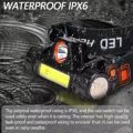 Portable Mini High Power Led Headlamp Built-In Battery T6+Cob Usb Rechargeable Headlight Waterproof Head Torch Head Lamp - Torch Light. 
