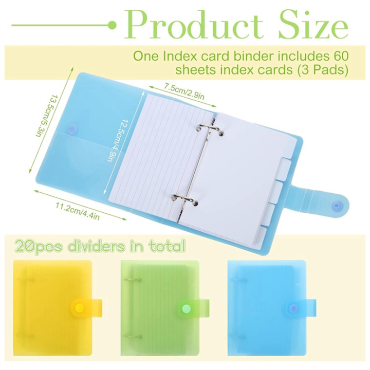 3%20Pack%20Index%20Card%20Binder%20with%20Dividers,%2060%20Sheet%20Each,%203x5%20Index%20Card%20Holder%20Index%20Card%20Organizer%20Binder%20Notebook%20-%20Image%202