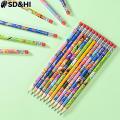 12pcs/lot HB Wooden Pencil Lapices With Eraser For Student Children Drawing Writing Lapiz For School Stationery Writing Supplies.