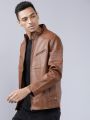 Pantoneclo Premium Quality Casual & Fashionable Men’s PU Leather Jacket. 