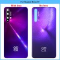For Huawei Nova 5T Back Cover 3D Glass Panel Rear Door Glass Housing Case With Lens Adhesive Replace. 