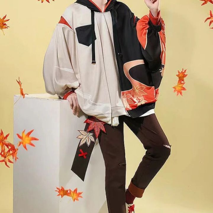 Game%20Yuanshen%20Impact%20Kaedehara%20Kazuha%20Doujin%20Hoodie%20Genshin%20Impact%20Kazuha%20Casual%20Wear%20Cosplay%20Costume%20Hoodie%20-%20Image%202