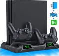 PS4 Stand Cooling Fan for PS4 Slim / PS4 Pro/Playstation 4, PS4 Pro Stand Vertical Stand Cooler with Dual Controller Charge Station & 16 Game Storage Good effect and easy to use. 