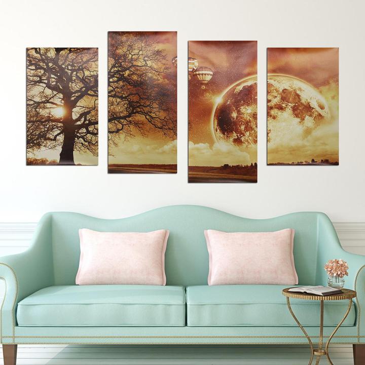 4pcs Large Canvas Huge Modern Home Wall Decor Art Oil Painting Picture Print No Frame-Global Collection