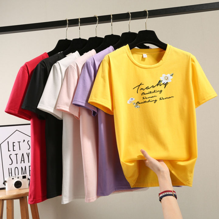 Summer%20New%20Short%20Sleeve%20T%20T-shirt%20Women's%20Korean-Style%20plus%20Size%20Women's%20Clothing%20Student%20Casual%20Top%20-%20Image%202