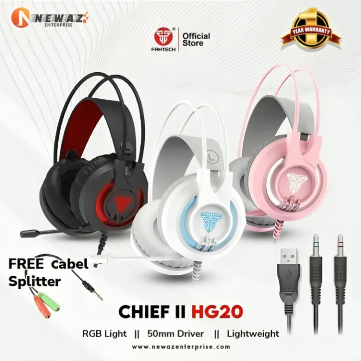 FANTECH%20HG20%20CHIEF%20II%203.5MM%20Plug%20RGB%20Gaming%20Headset%20Wide%20Sound%20Field%20Volume%20Adjustment%20Earphones%20With%20Microphone%20For%20PS4%20PC%20Player%20Gamer%20Headphone%20-%20Image%203