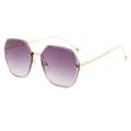 Round Sunglasses Women Brand Designer Gradient Fashion Sun Glasses Female Rimless Metal Oculos De Sol luxury designer. 