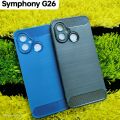 Symphony G26 Back Case Soft Carbon Fiber Premium Luxury Silicon Soft Tuch Mobile Phone Back Cover. 