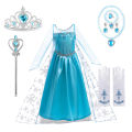 Elsa Dress for Girls Elsa Costume Snow Queen Anna Dress Cosplay Birthday Party Children Kids 2024 Carnival Girl Frozen Costume. 