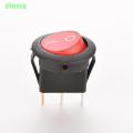 220v AC Round Rocker Switch with Red Light Illumination. 