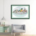 Joy Sunday Cross Stitch Kits Going On A Trip Pattern Counted Printed Canvas Aida 16/14/11CT DIY Hand Embroidery Sets Art Crafts.
