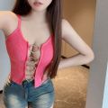 Sexy Busty Girl Hollowed Heart Shape Camisole Summer New Cropped Hot Girl Same Sleeveless Top. 