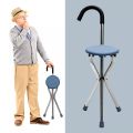 Elderly Folding Walking Stick Chair for Elderly Aluminum Walker Seat Walking Stick with Old People 2 in 1 Walking/Seat - stick. 