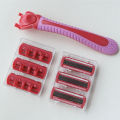 1 Handle + 4 Blades/ Men And Women Body Hair Safety Bikini Aloe Strip Razors Blade Set Female Shavers Replacement Heads.