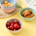Wheat Straw Anti-Fall Bowl Dinner Bowl Bamboo Fiber Divided Dining Bowl Cartoon Snack Tray Breakfast Dishes Kitchen Tableware.