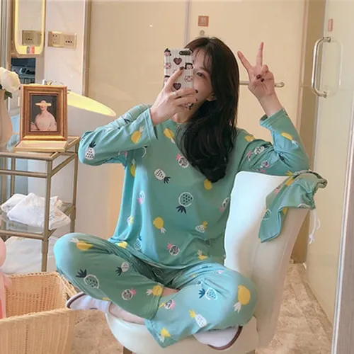 Wholesale%20Pajamas%20Sets%20Spring%20Autumn%20Carton%20Women%20Long%20Sleeve%20Sleepwear%20Suit%20Cute%20Big%20Girls%20Homewear%20Gift%20for%20Female%20Sleepwear%20-%20Image%202