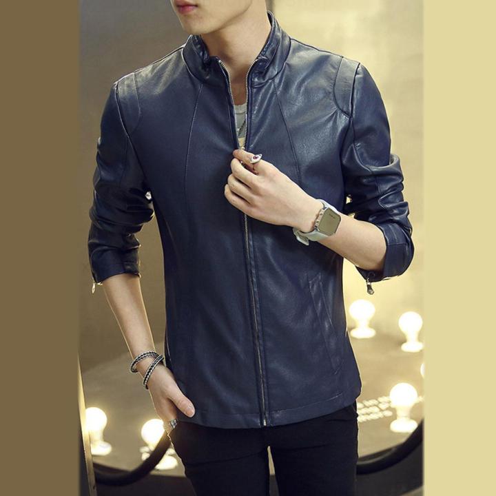 NAY BLUE Leather Jacket For Men china
