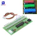 【The road to happiness Store】(NEW)Solderless 16 LED Dual Channel Audio Level Indicator Amplifier Lamp Blue/Green/Red LED Light DC8-12V VU Meter Module.