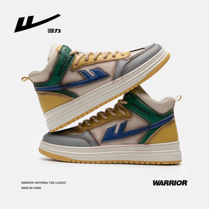 Warrior Shoes Official 2022 New Trendy Casual Shoes Air Force One Fashion High-Top Board Shoe Men