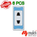 Click Duplex Series 6A Two Pin Piano Socket Premium Quality Switch 2Pin. 