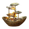 Relaxation Indoor Waterfall Fountain Tabletop Water Fountain LED Light for Home Office Room Desktop Decoration B.