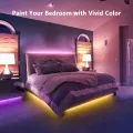 GUSODOR Led Strip Lights  Smart Led Lights for Bedroom Color Changing Led Light Strips Music Sync RGB Led Rope Lights with Remote App Control Led Tape Lights for Room Party Home Decoration. 