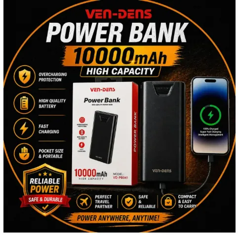 VEN-DENS%2010000mAh%20Power%20Bank%20VD-PB041%20Fast%20Charging%20Portable%20Charger%20%7C%20Dual%20USB%20Output%20%7C%20LED%20Indicator%20%7C%20Smart%20Protection%20%7C%20Slim%20&%20Lightweight%20Powerbank%20for%20Android,%20iPhone%20&%20All%20Devices%20-%20Image%207