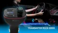 ROCK B300 3.4A bluetooth 4.2 Handsfree Calling FM Transmitter Digital Monitor Dual USB Car Charger. 