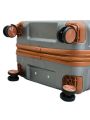 The Voyager Hardshell Spinner Luggage- Gray & Terracotta. 
