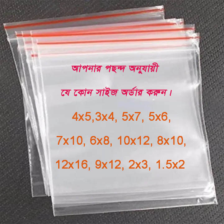 Plastic Zip Lock Pouch Bags All Size Plastic Poly Bag With Zipper Plastic Transparent Bags For Women/wed/gift Jewelry Display, use for Kitchen and cloth Packaging